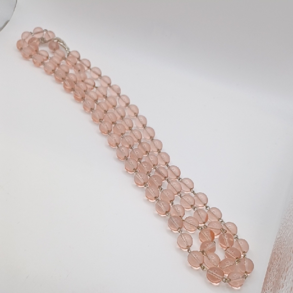 Eric Beamon Pink Glass Beaded Necklace